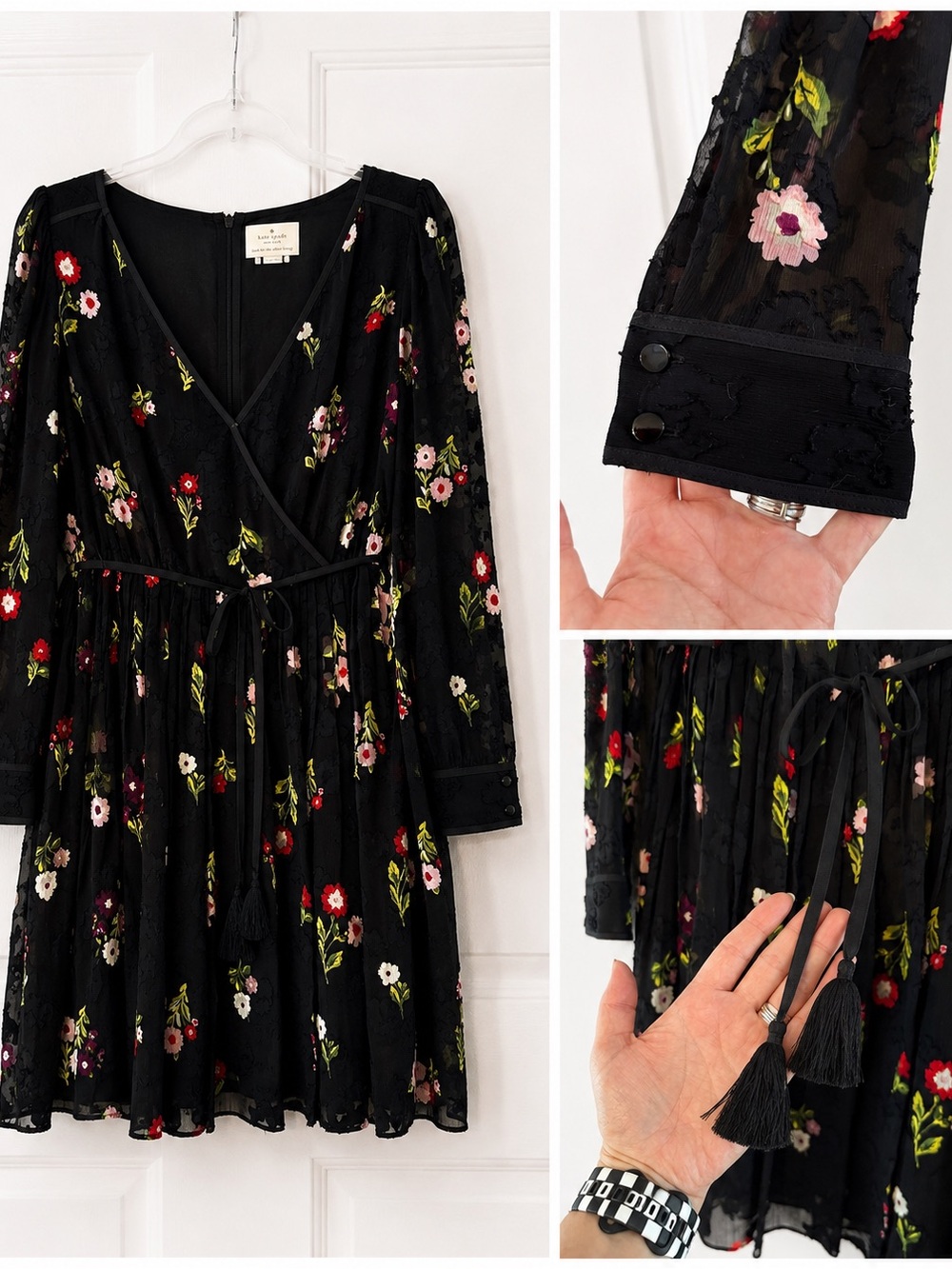 Kate Spade New York Sailing Floral Silk Blend Dress Size 14